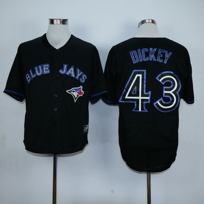 Men Toronto Blue Jays #43 Dickey Black MLB Jerseys